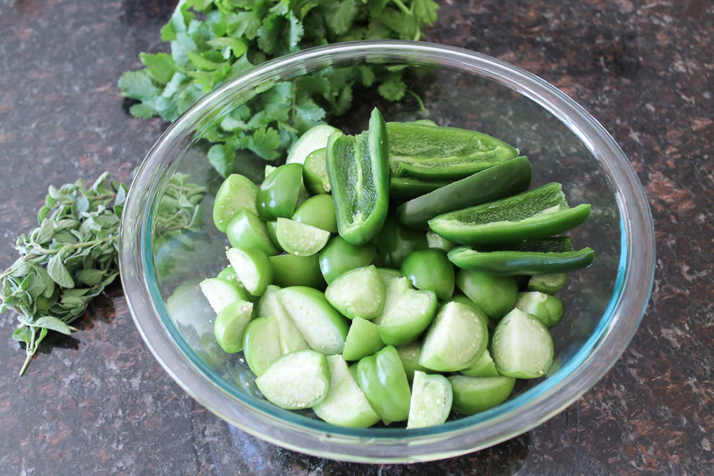 Green pozole with chicken