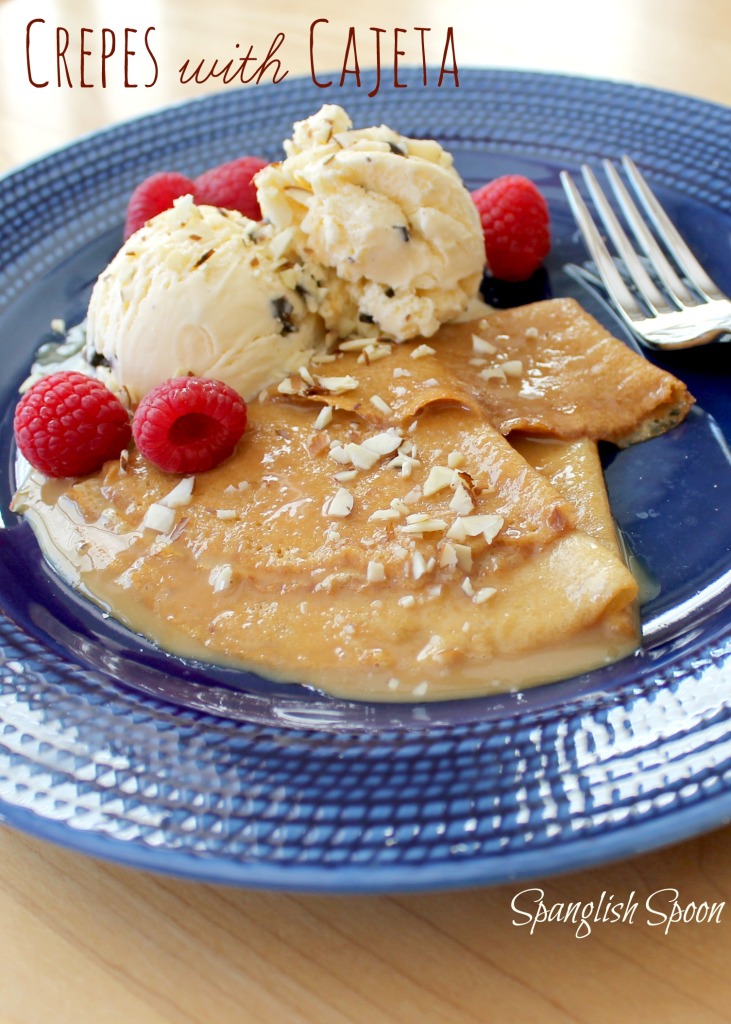 crepes with cajeta dessert