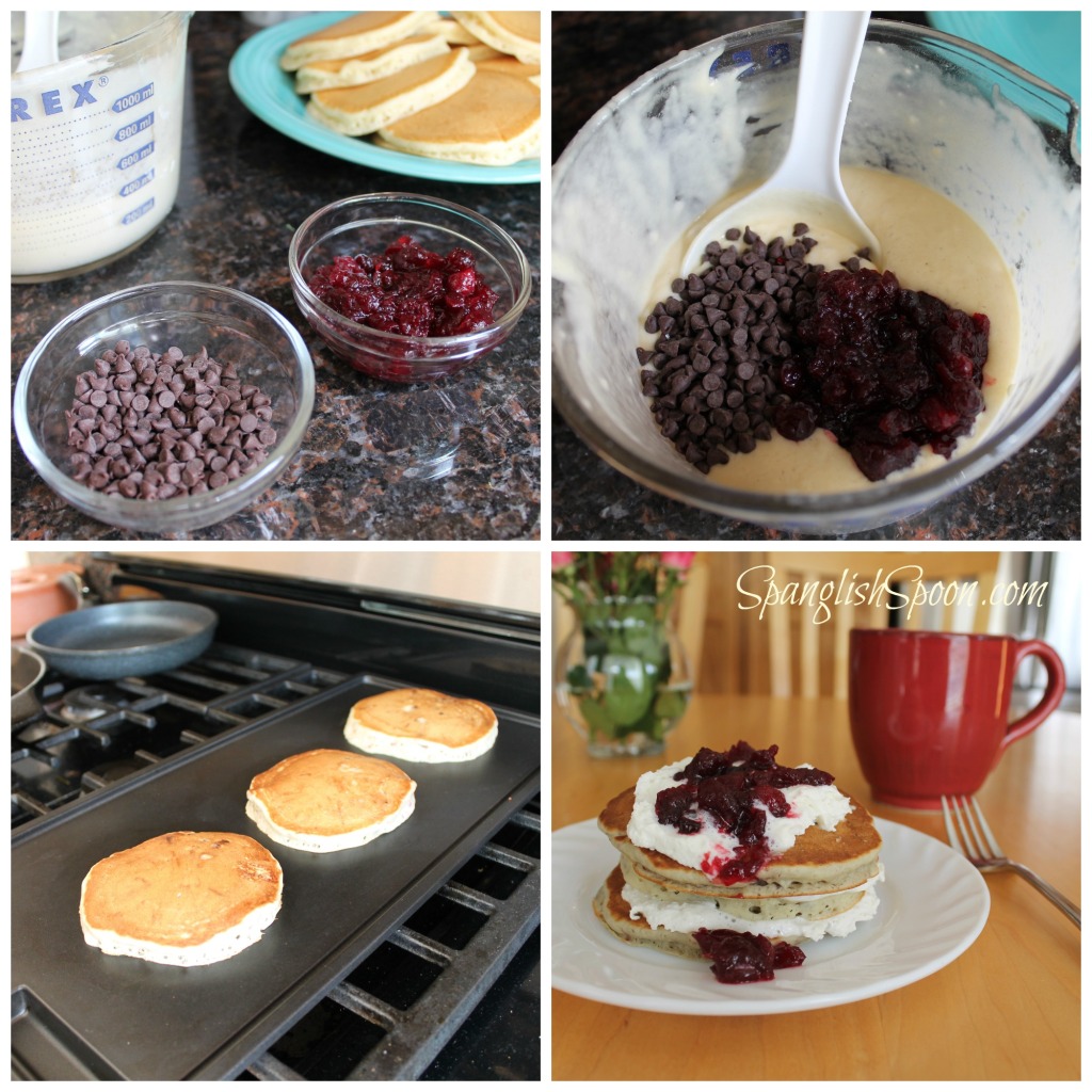 Cranberry Chocolate Pancakes