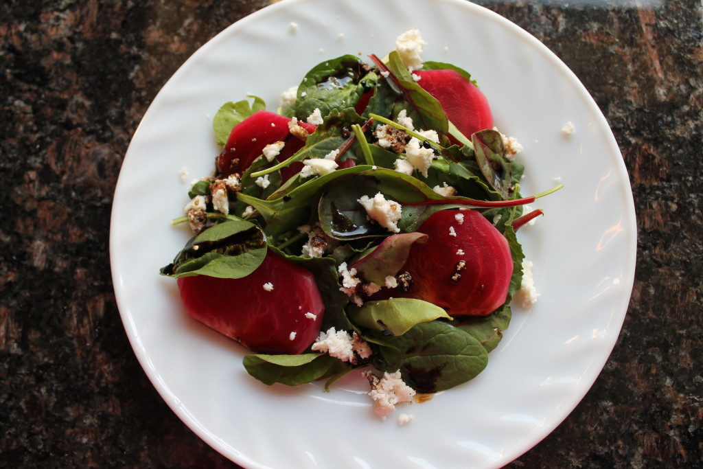 Beet salad with queso fresco