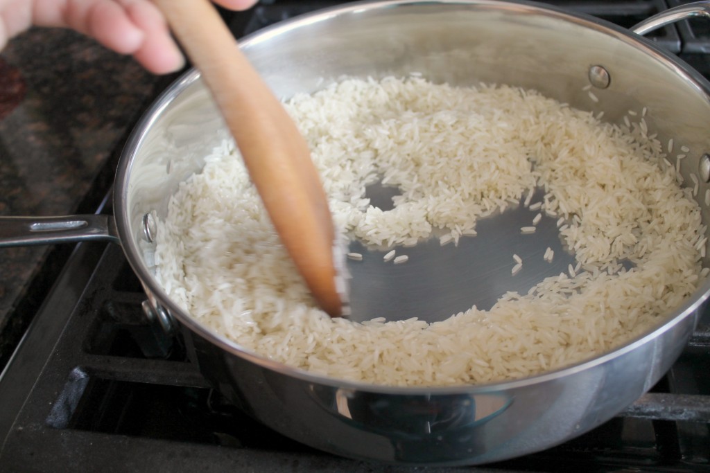 Shrimp and Garlic in Mexican Rice