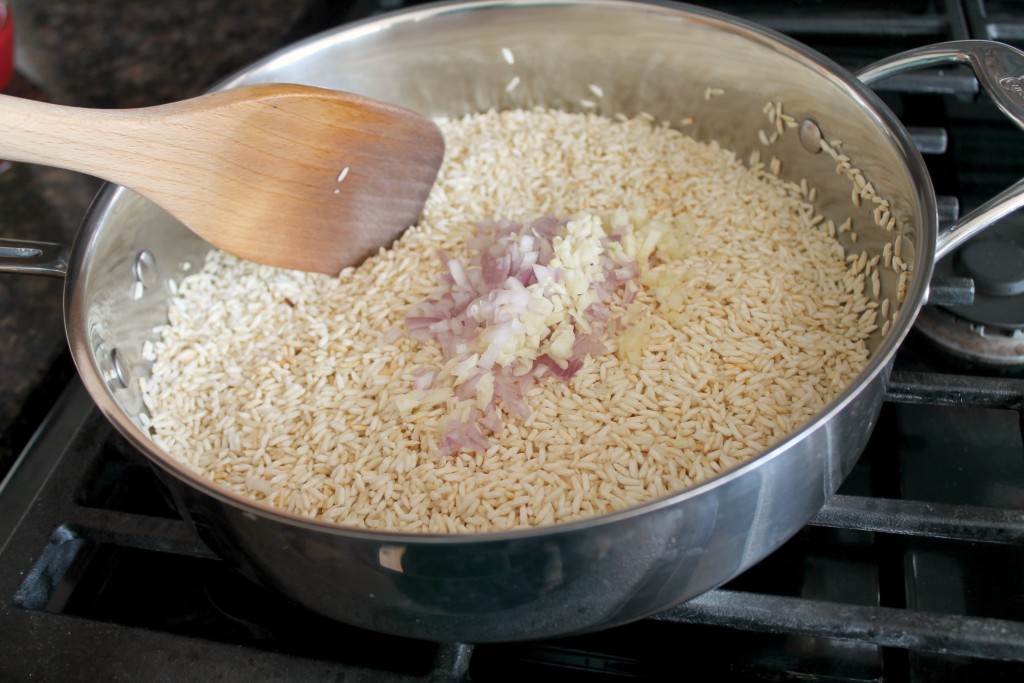 Shrimp and Garlic in Mexican Rice
