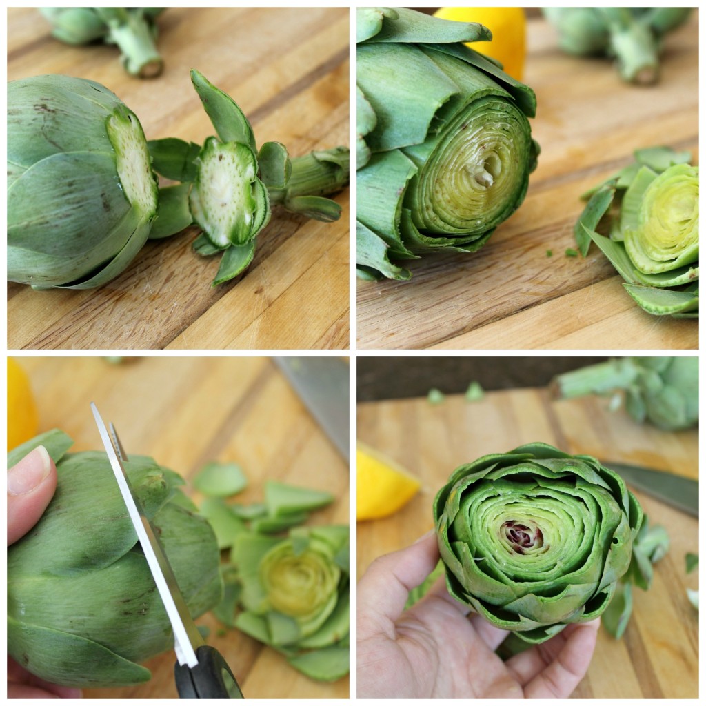 Artichoke hearts with a minty mayo and breadcrumb filling Artichokes and Breadcrumbs 23