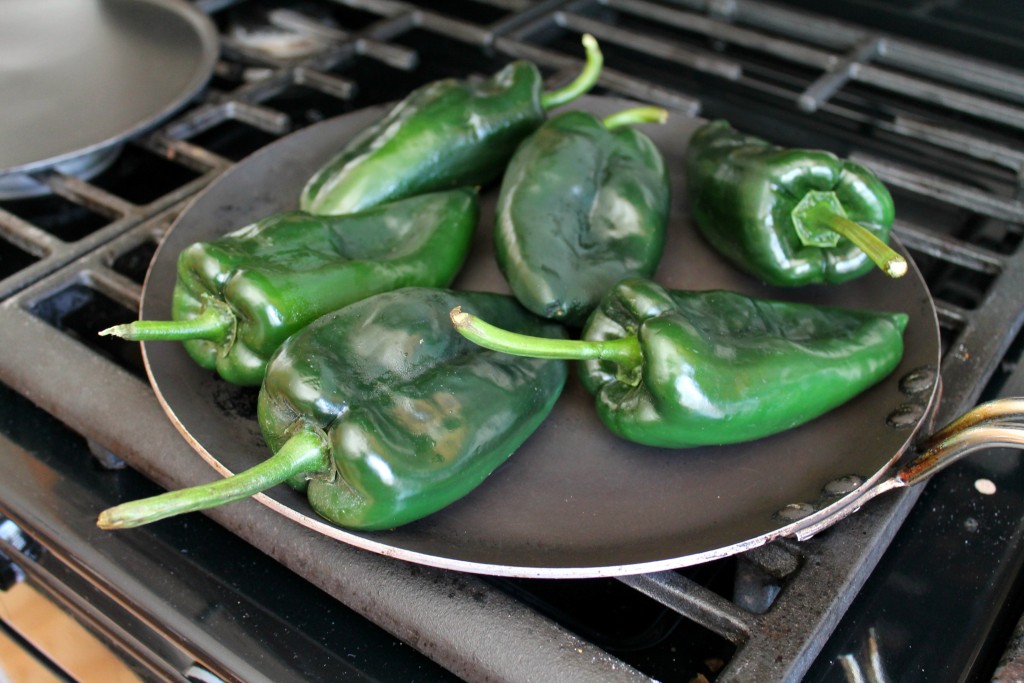 Baked poblano peppers with mushrooms 1