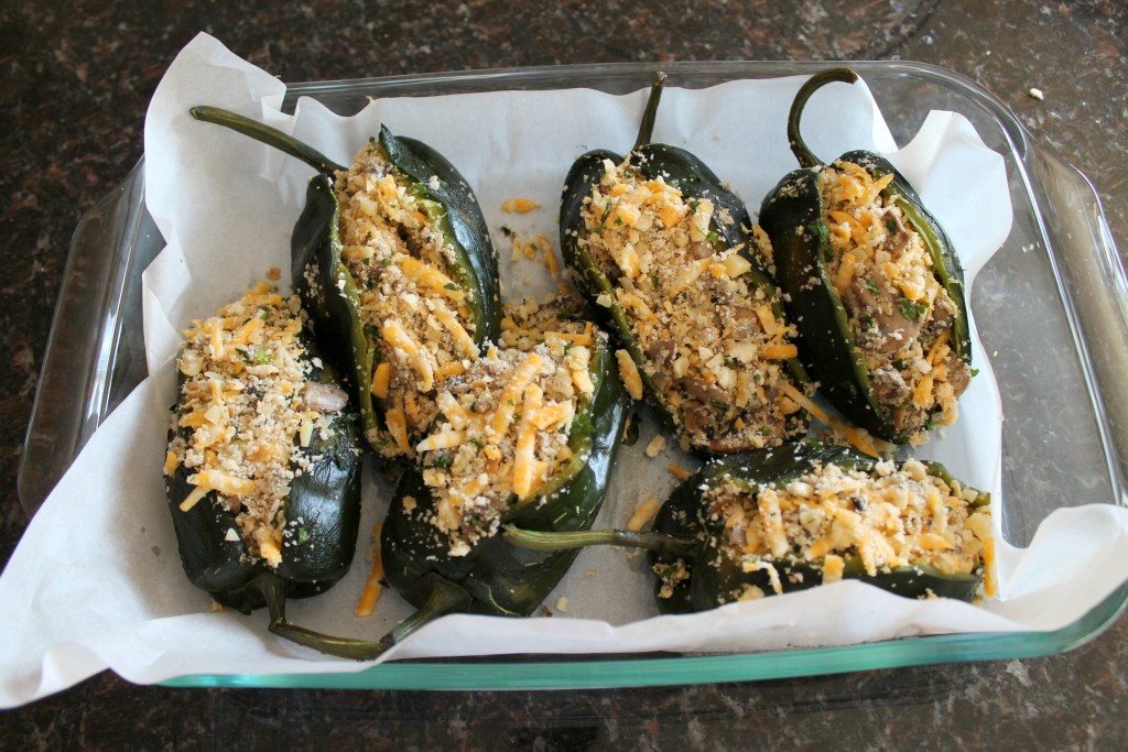 Baked poblano peppers with mushrooms 10