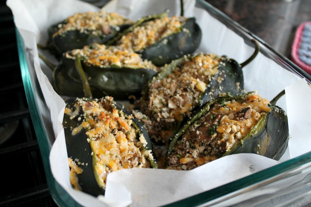 Baked poblano peppers with mushrooms 11