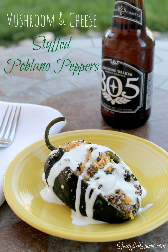 Baked poblano peppers with mushrooms 14