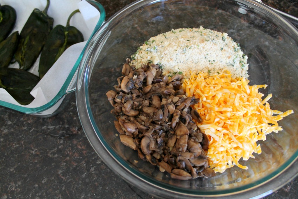 Baked poblano peppers with mushrooms 15