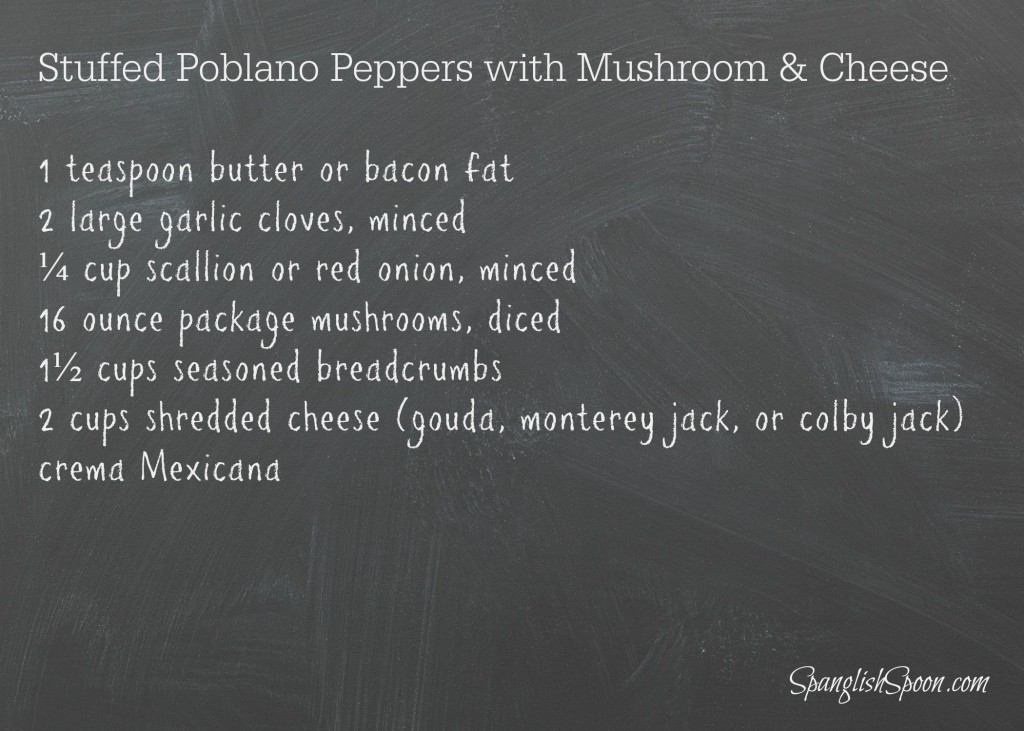 Baked poblano peppers with mushrooms 18