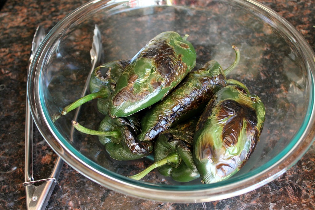 Baked poblano peppers with mushrooms 2