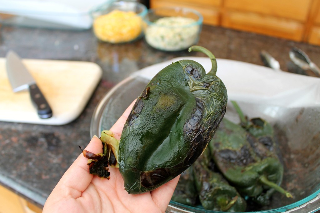 Baked poblano peppers with mushrooms 8