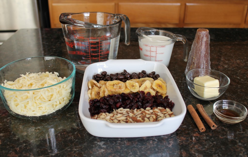 Capirotada with chocolate and dried fruit 2