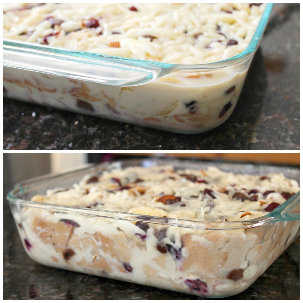 Capirotada with chocolate and dried fruit 20