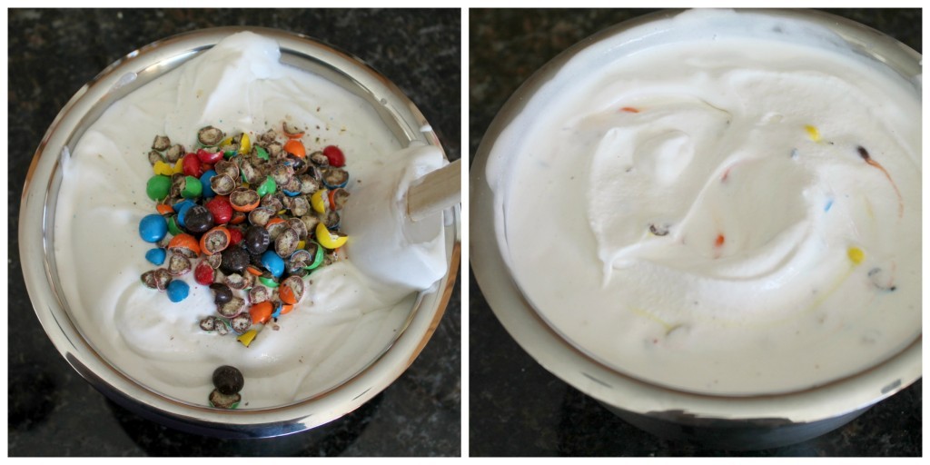 Coconut Ice Cream with M&M's® Crispy Candies