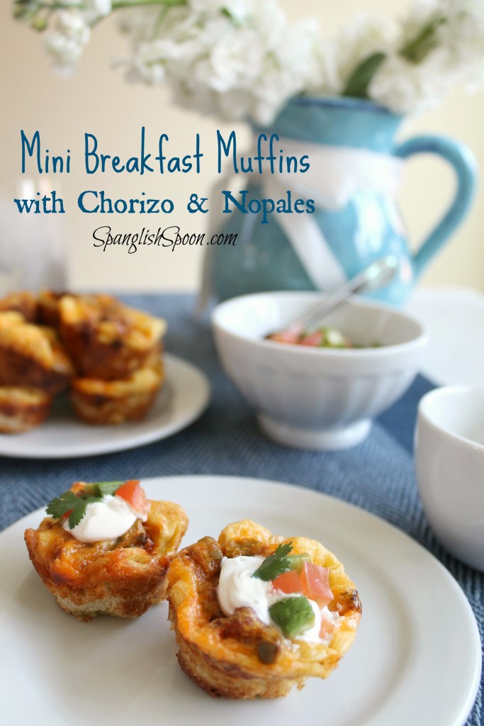 Mini Breakfast Muffins with Chorizo and Nopales 12