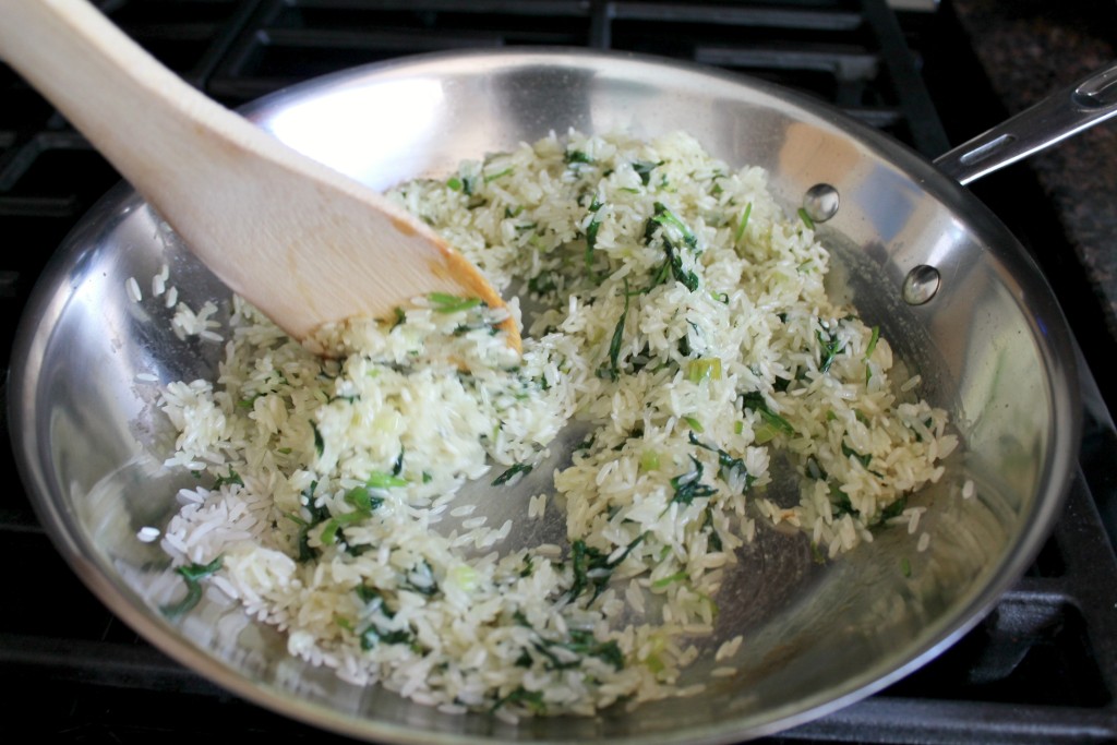 White rice cooked with lemon and cilantro Lemon and Cilantro Rice 12