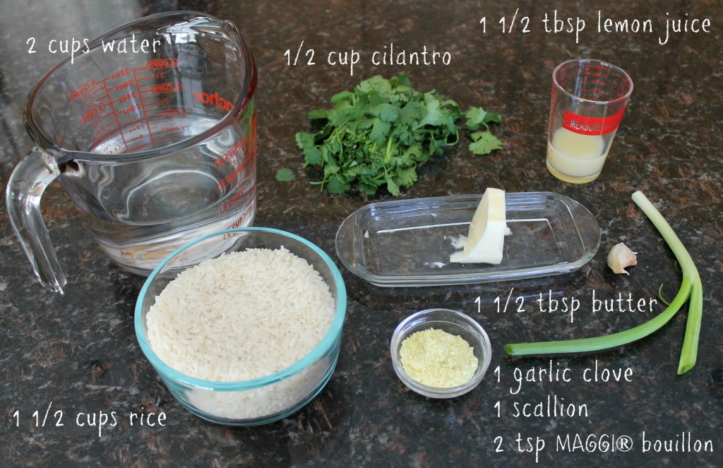 White rice cooked with lemon and cilantro Lemon and Cilantro Rice 6.3