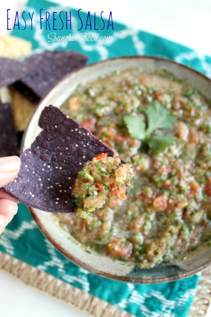 An easy fresh salsa done in less than ten minutes. Easy Fresh Salsa 2.5spsp