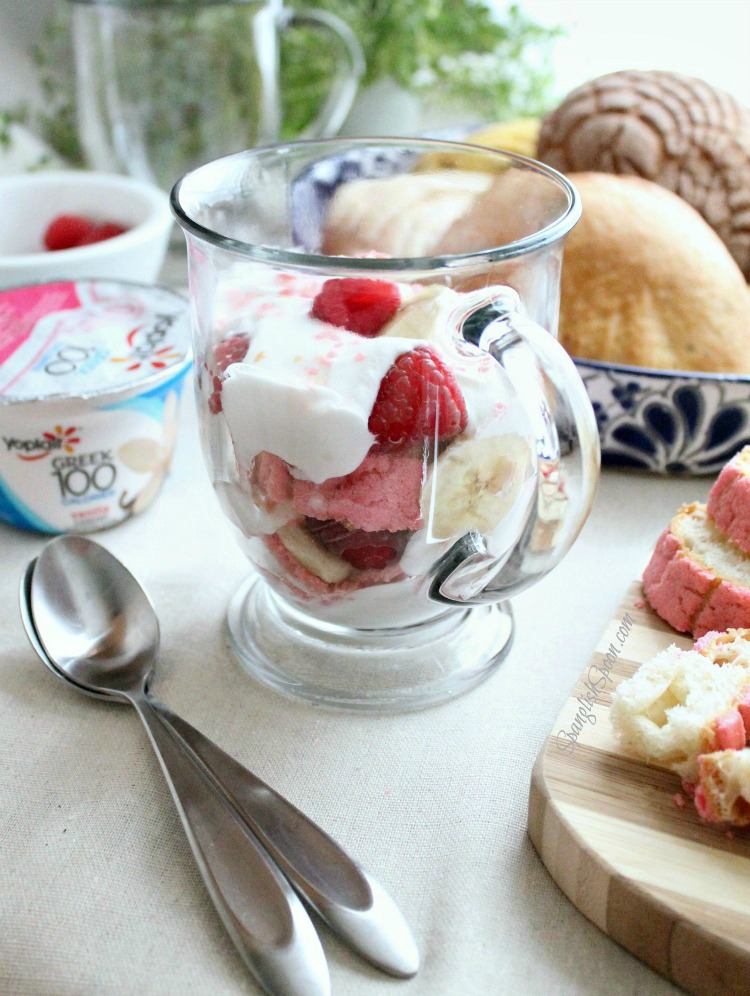 Fruit and yogurt snack cups with pan dulce 2.2