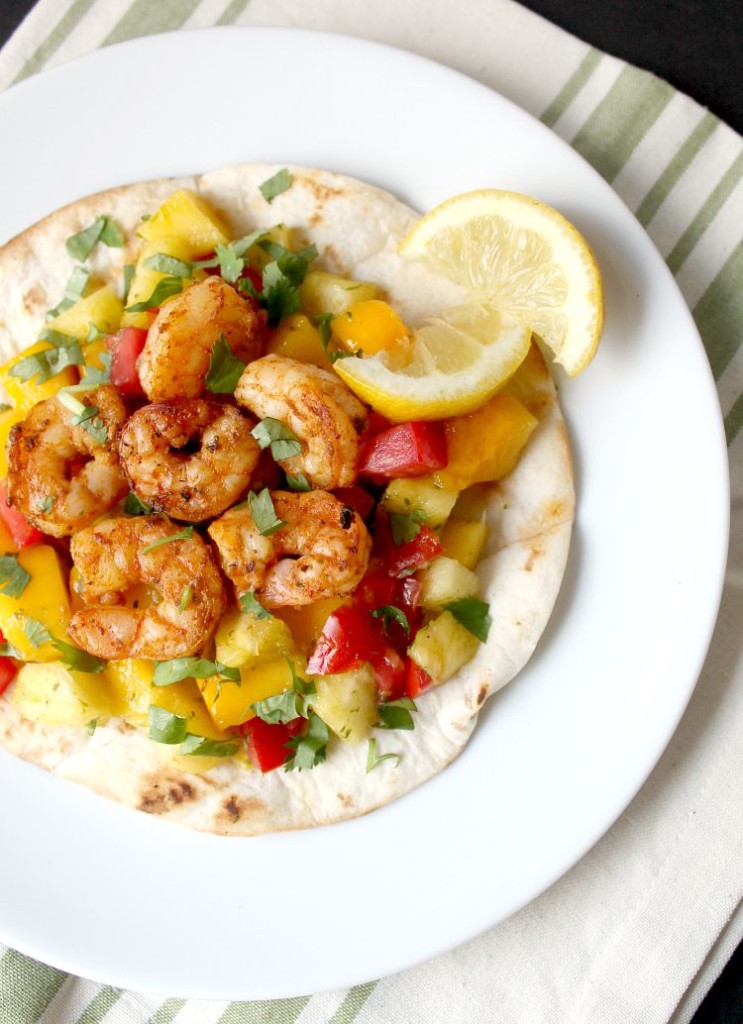 Spicy Grilled Shrimp Tostadas