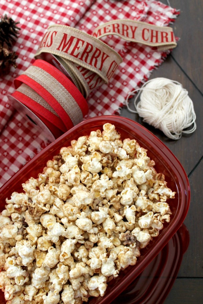 Candied pecans with popcorn 8