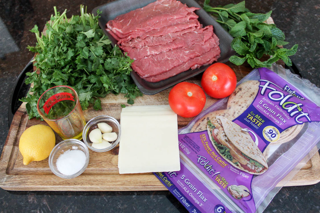 Grilled steak and cheese sandwich