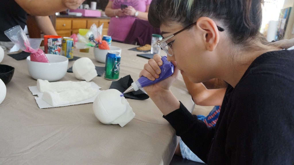 Day of the dead sugar skull decorating party