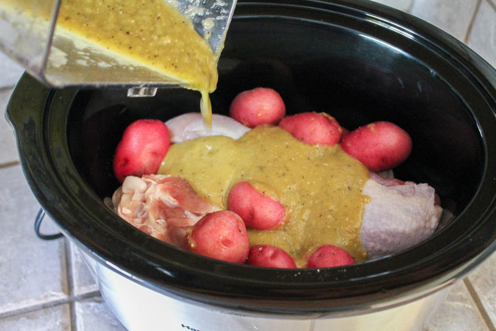 Crock-Pot Chile Verde Turkey Legs