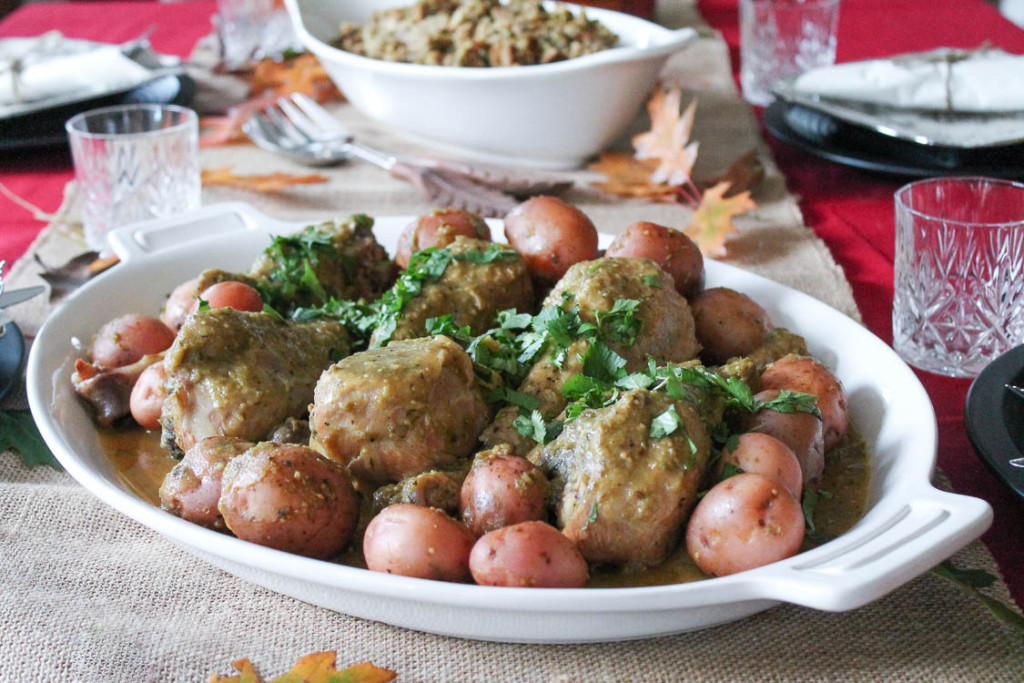 Crock-Pot Chile Verde Turkey Legs