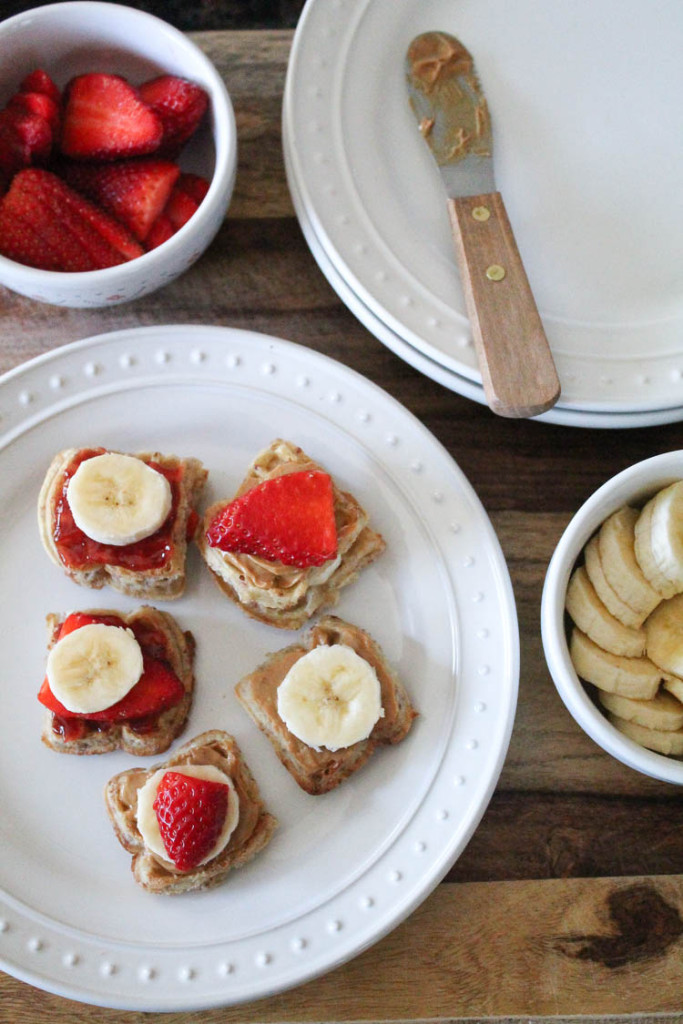 Eggo Waffle Peanut Butter and Jelly Sandwich