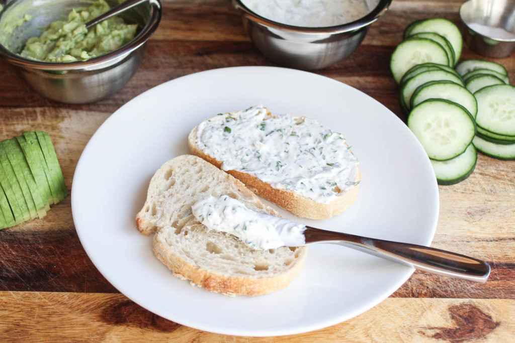 Avocado and Cucumber Open-Face Sandwich