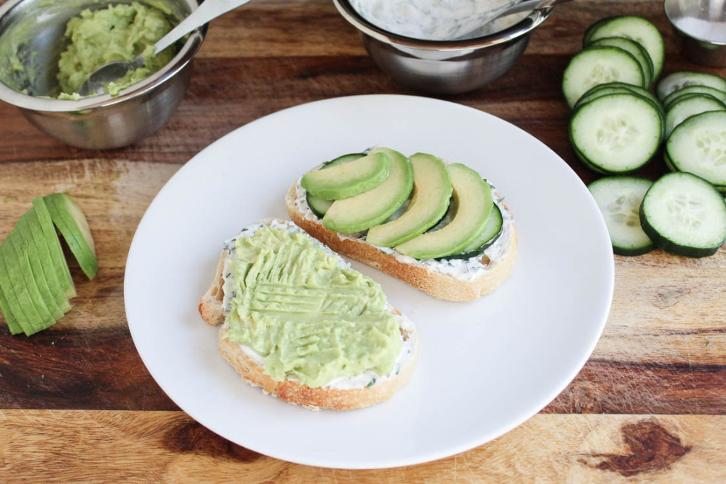 Avocado and Cucumber Open-Face Sandwich