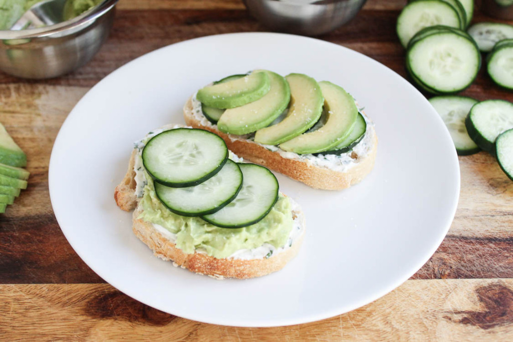 Avocado and Cucumber Open-Face Sandwich