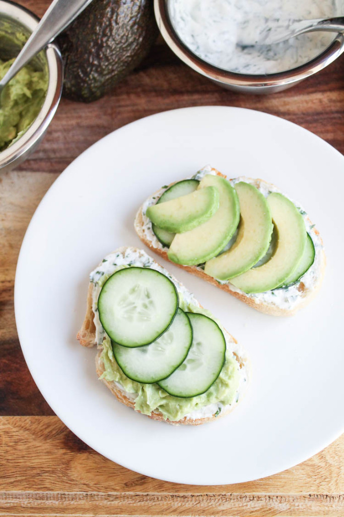 Avocado and Cucumber Open-Face Sandwich