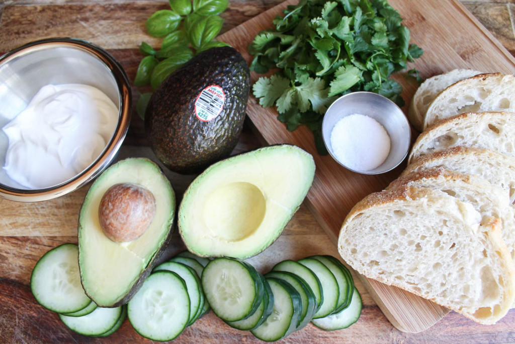 Avocado and Cucumber Open-Face Sandwich
