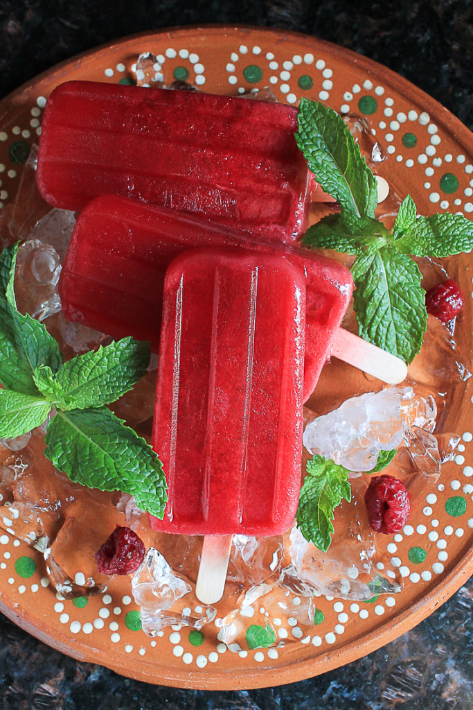 Three-Ingredient Berry Mint Tea Popsicles