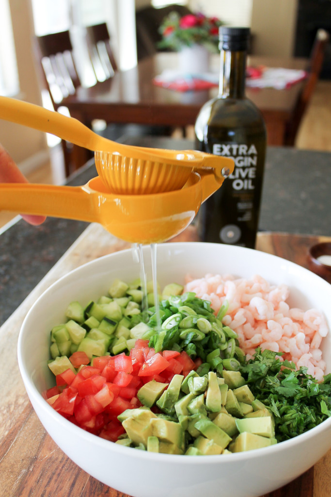 Quick Shrimp Tostada Appetizer via SpanglishSpoon.com Quick Shrimp Tostada Appetizer