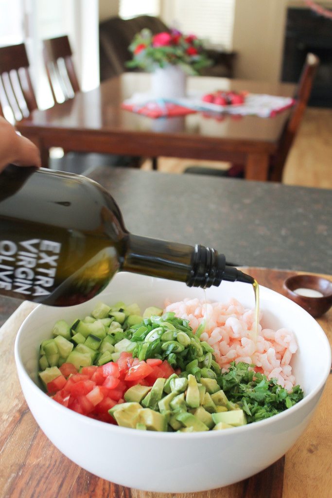 Quick Shrimp Tostada Appetizer via SpanglishSpoon.com Quick Shrimp Tostada Appetizer